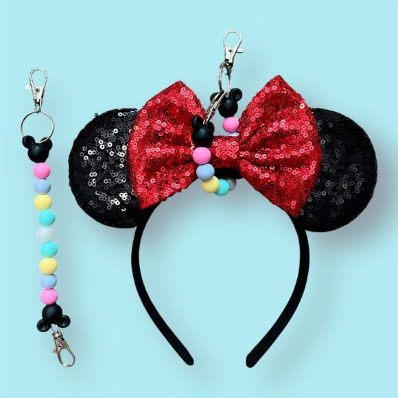 Fantasy Skies Minnie Ears Holder | Disney-Inspired Handmade Beaded Ears Hanger - Picture 1 of 4